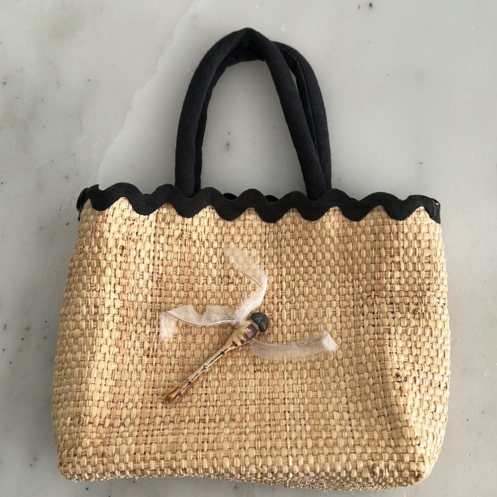 Cute straw little hand held purse